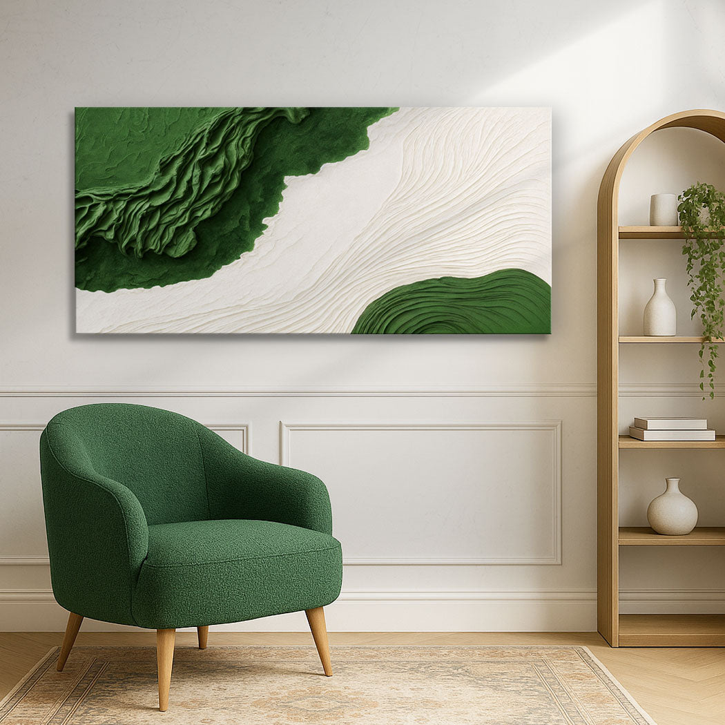 Green Rivers Abstract Wall Art IX canvas Tailored Canvases, green textured crafting canvas on Tampa Home & Garden Store