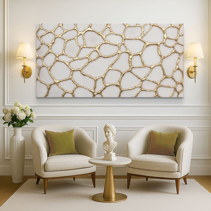 Golden Neurons Wall Art canvas with gold network pattern by Tailored Canvases on Tampa Home & Garden Store