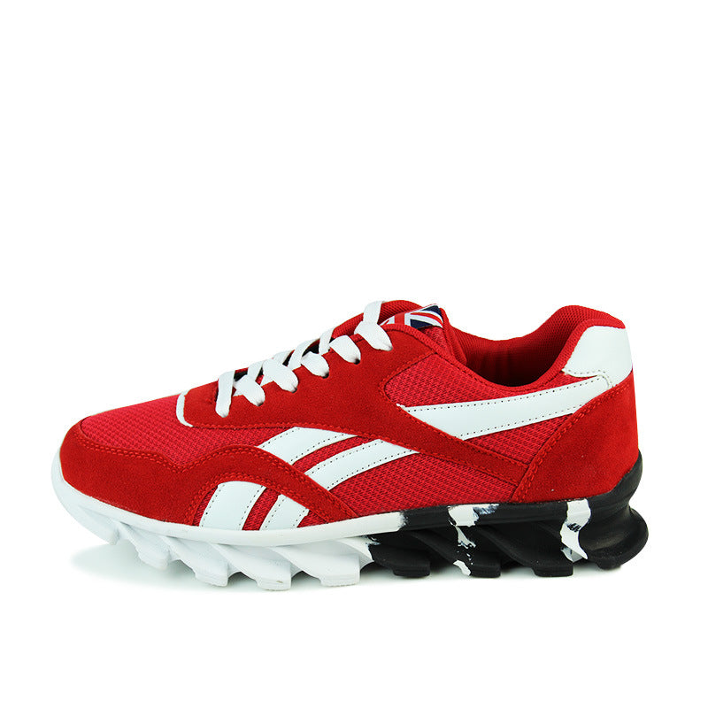 Mens Sport Sneakers Stevvex red mesh upper white accents athletic shoes on Tampa Home & Garden Store