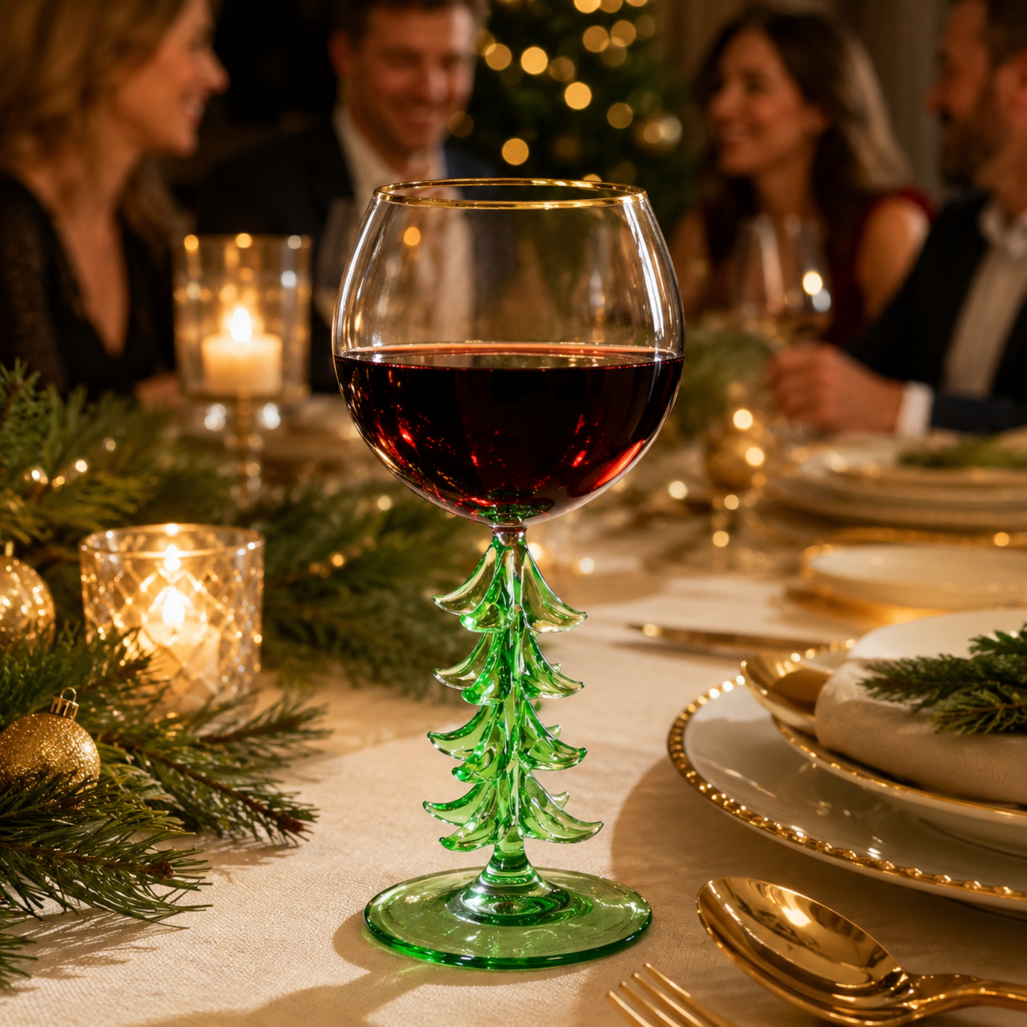 Premium Natale Stemmed Wine Glass Holder