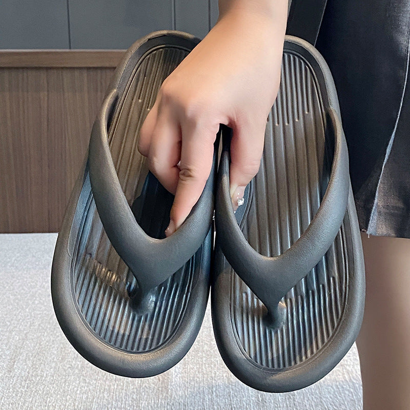 Stevvex flip flops dark gray anti-slip ribbed footbed lightweight sandals 1 pair on Tampa Store on Tampa Home & Garden Store