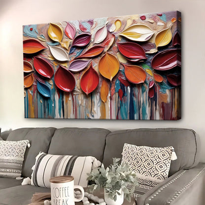 Autumn Rain Wall Art canvas by Tailored Canvases; vibrant leaf relief on crafting canvas on Tampa Home & Garden Store