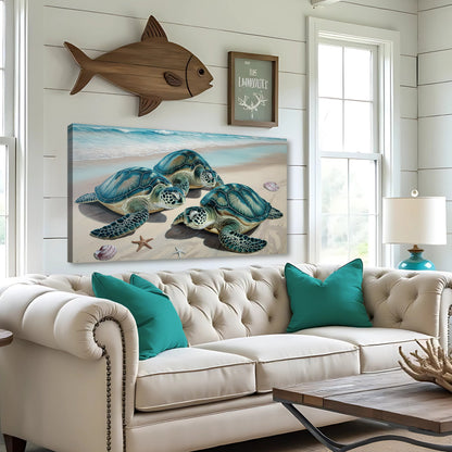 3D Coastal Wall Art III: wood fish wall sculpture and sea turtle beach Tailored Canvases on Tampa Home & Garden Store
