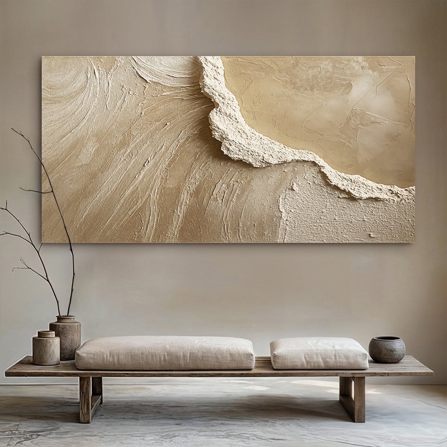 Minimalist Wall Art VII canvas Tailored Canvases beige textured abstract Crafting Canvas on Tampa Home & Garden Store