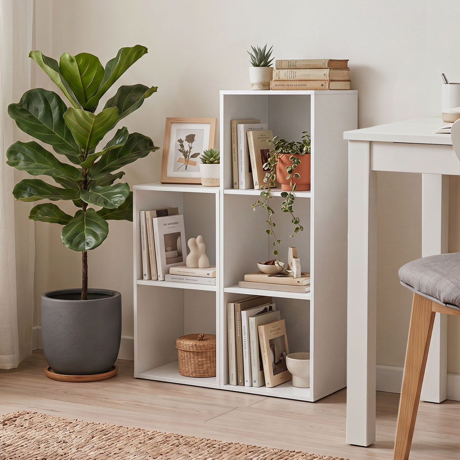 3-Cube Bookcase in white with anti-tipping kits DirectDeals on Tampa Home & Garden Store