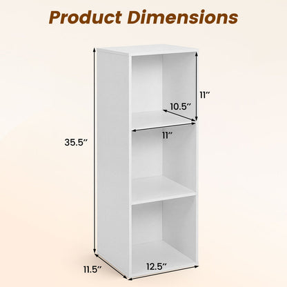 3-Cube Bookcase by DirectDeals in white with anti-tipping kits on Tampa Home & Garden Store