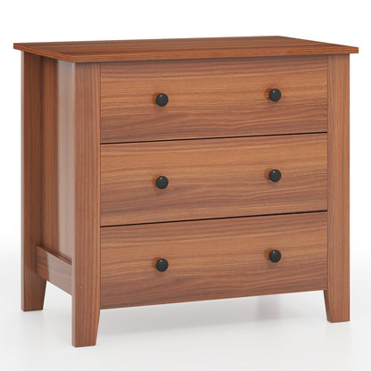 3 Drawer Dresser Chest of Drawers Bedside Table-White