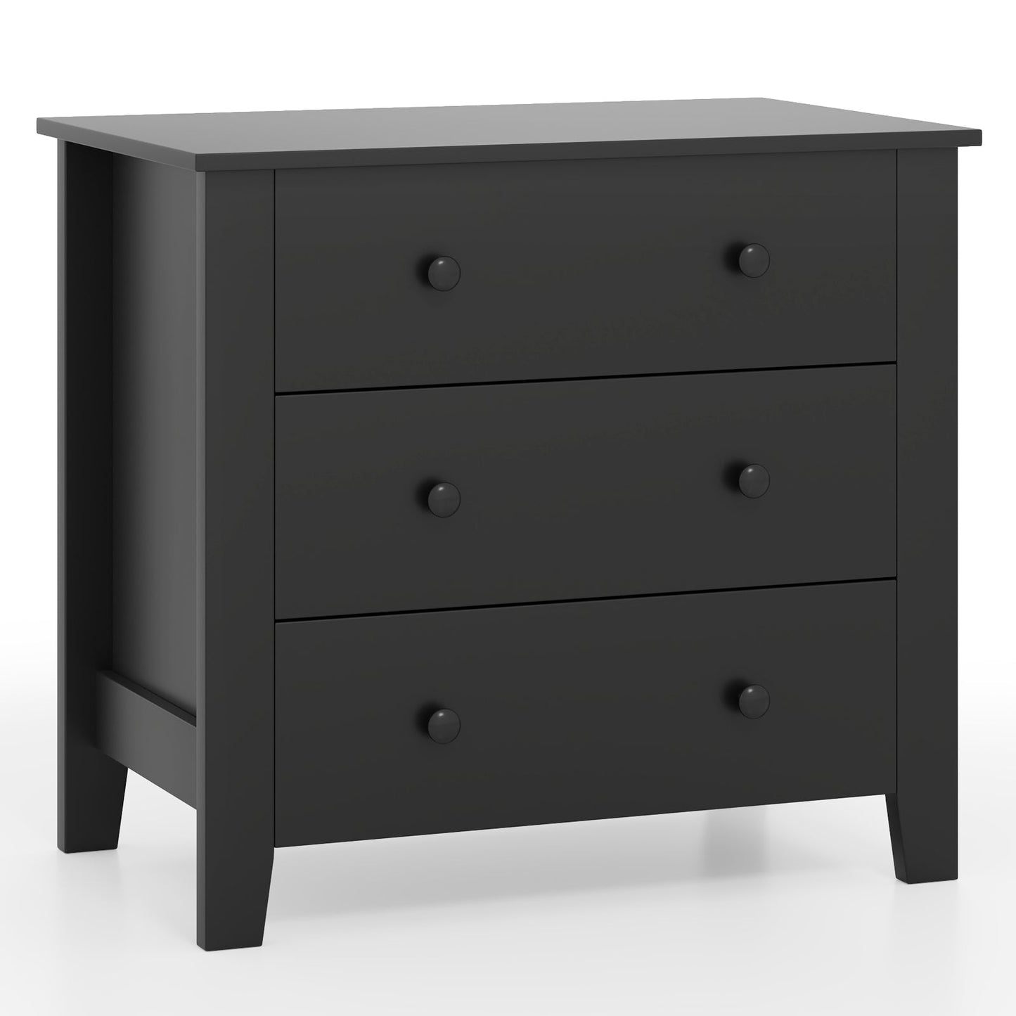 3 Drawer Dresser Chest of Drawers Bedside Table-White