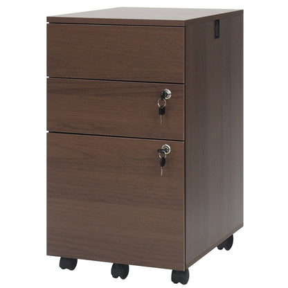 3 Drawer Filing Cabinet Locking Pedestal Desk