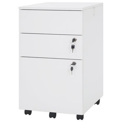 3 Drawer Filing Cabinet Locking Pedestal Desk