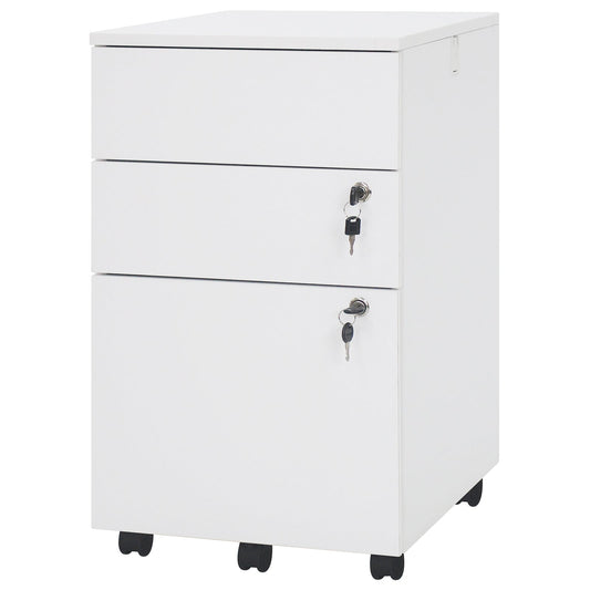 3 Drawer Filing Cabinet Locking Pedestal Desk
