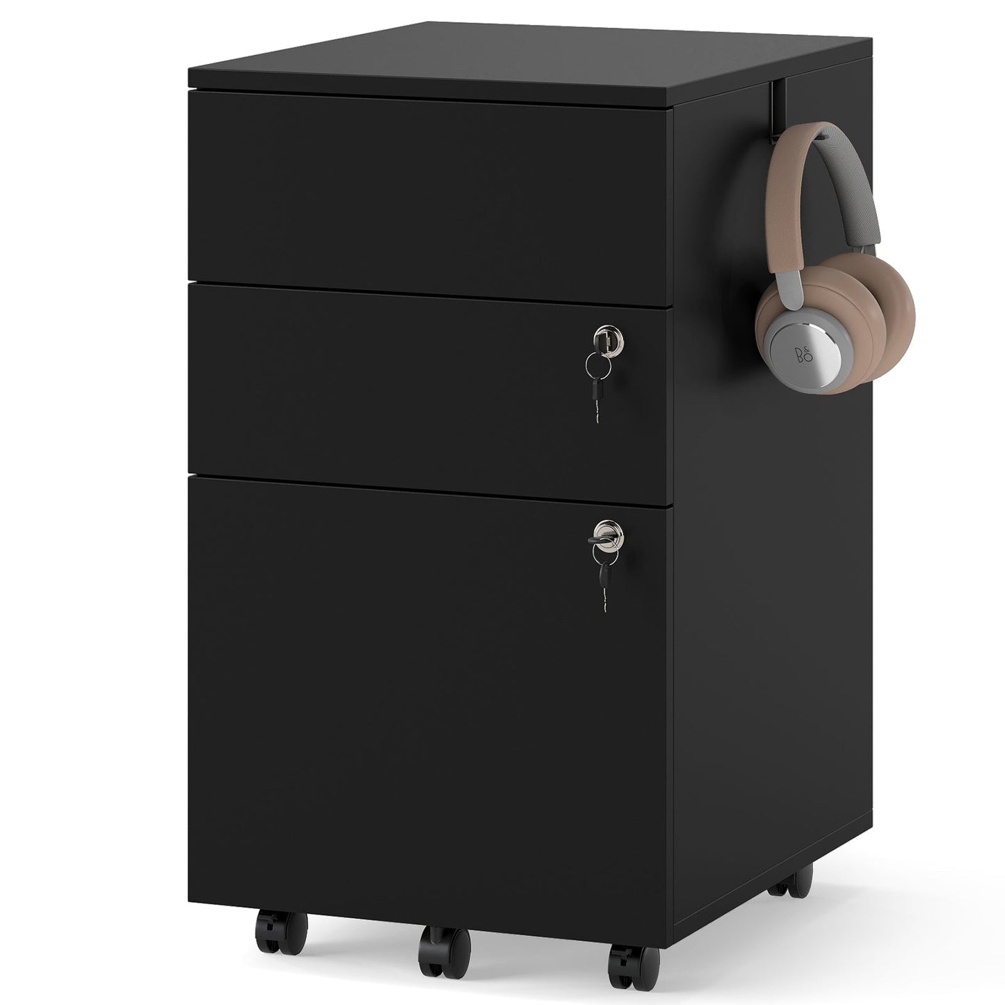 3 Drawer Filing Cabinet Locking Pedestal Desk