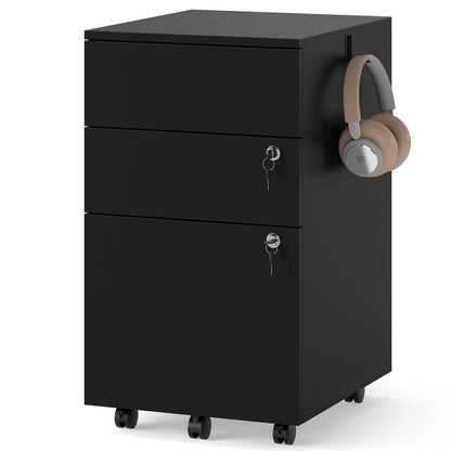 3 Drawer Filing Cabinet Locking Pedestal Desk