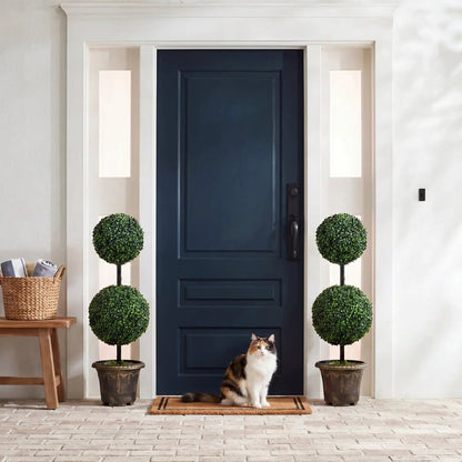 Artificial Boxwood Topiary Tree Double Ball Shrubs