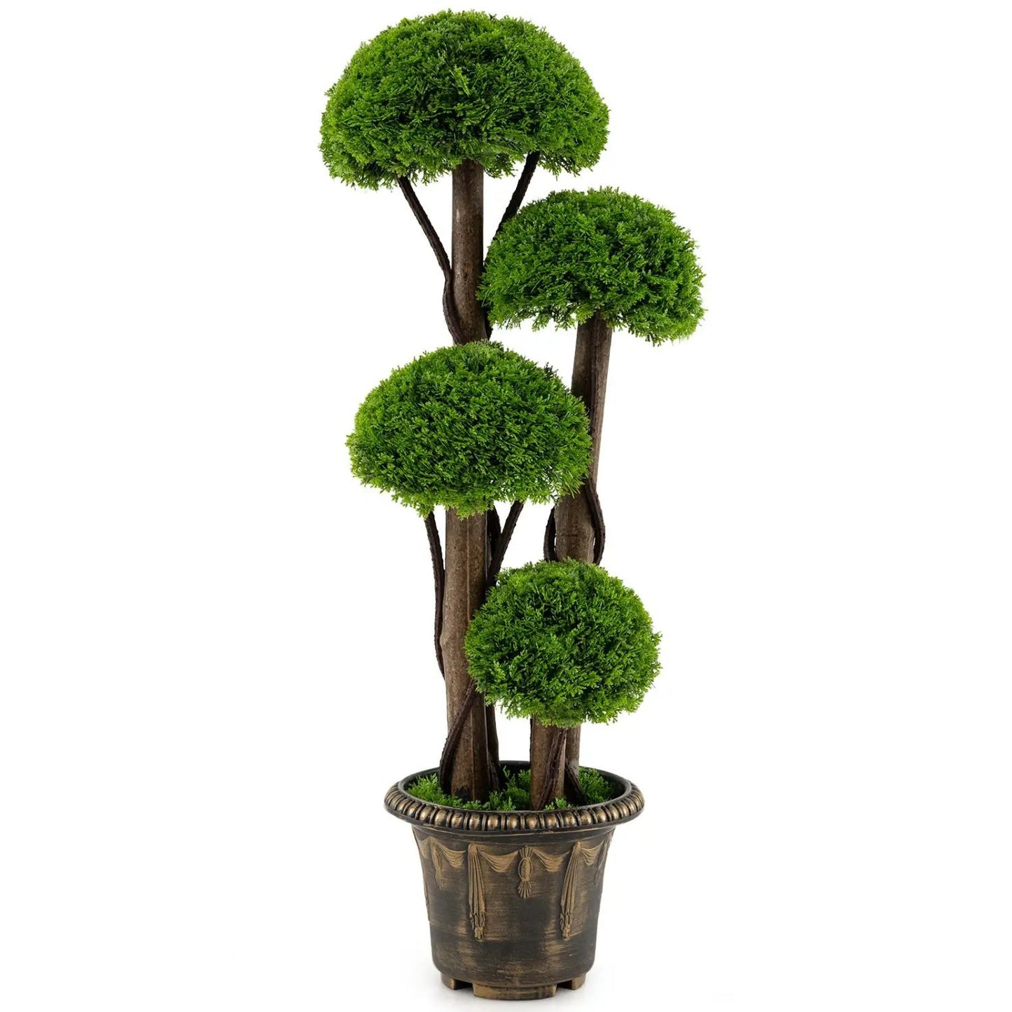 3 ft Cypress Topiary Tree with Spiral Vines