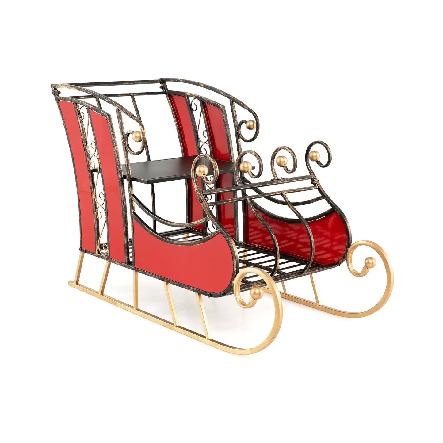 3 Ft Christmas Metal Sleigh Decoration Storage