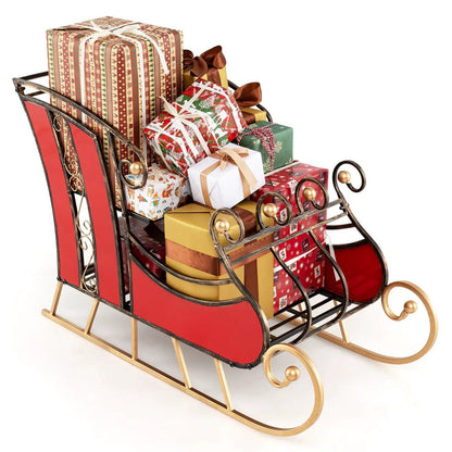 3 Ft Christmas Metal Sleigh Decoration Storage