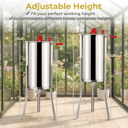 Three Frame Manual Honey Extractor With Clear Lid