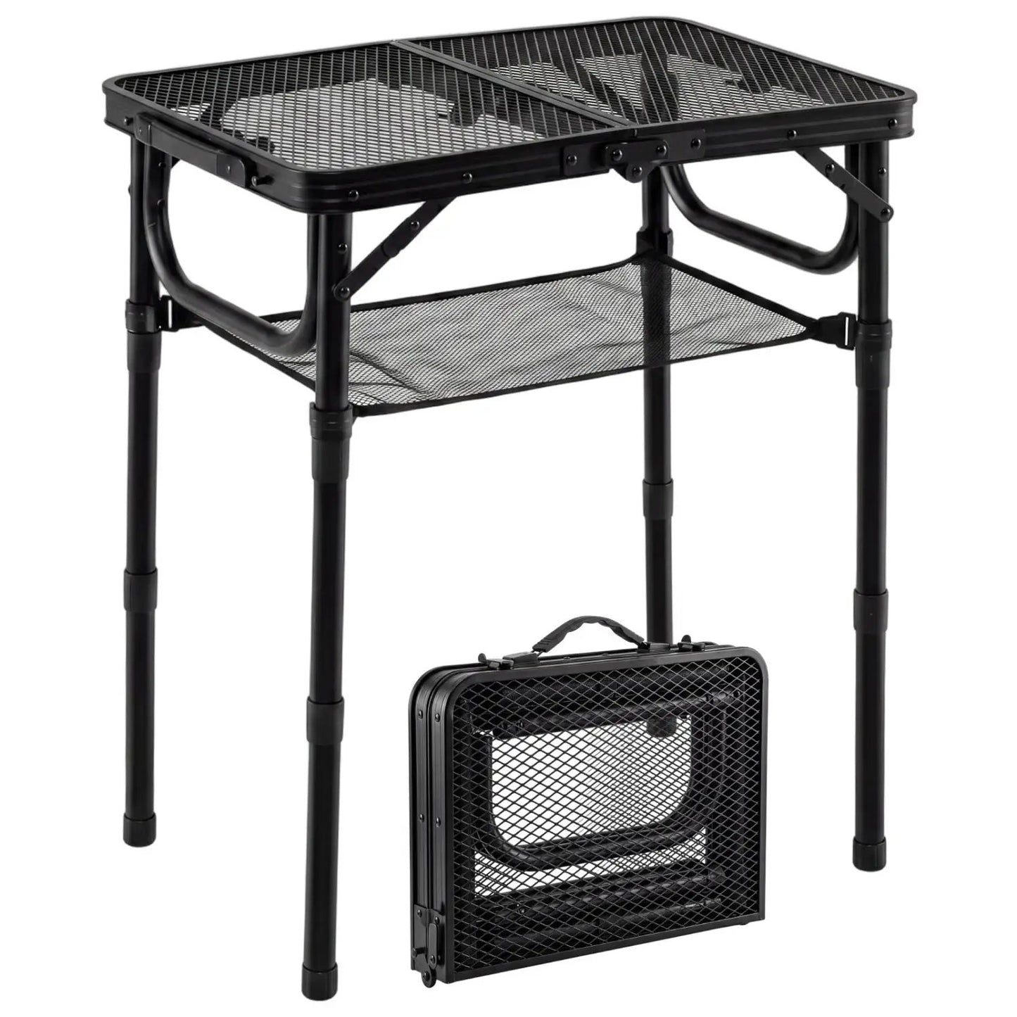 Three Height Folding Picnic Table and Storage Net