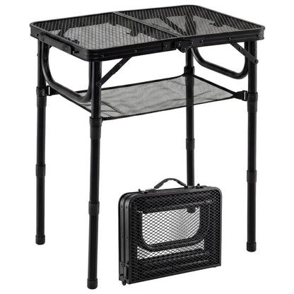 Three Height Folding Picnic Table and Storage Net