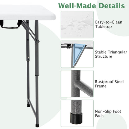 Mesa Plegable con Altura Ajustable en 3 Niveles