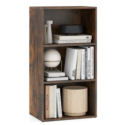 Estantería abierta de 3 niveles Mueble de almacenamiento y exhibición moderno - Negro