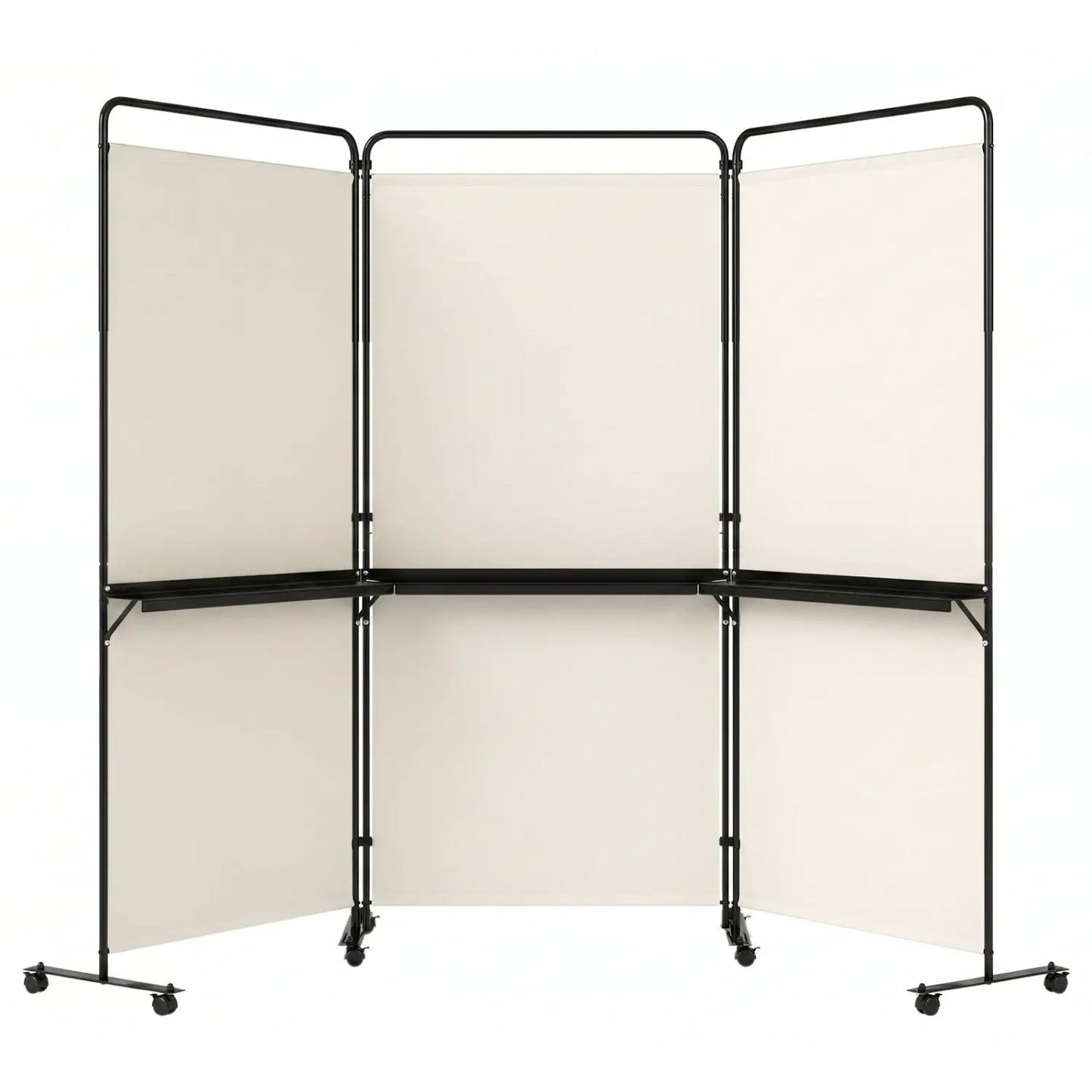 Room Divider With Shelves 6 ft Privacy Screen