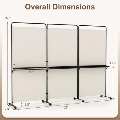 Room Divider With Shelves 6 ft Privacy Screen