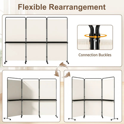 Room Divider With Shelves 6 ft Privacy Screen