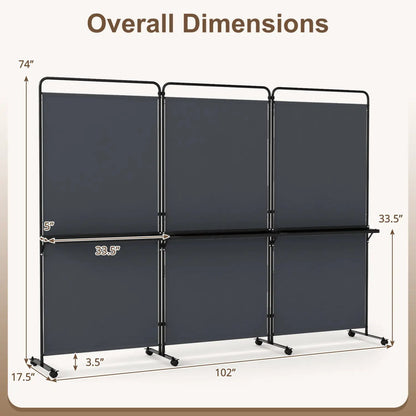 Room Divider With Shelves 6 ft Privacy Screen