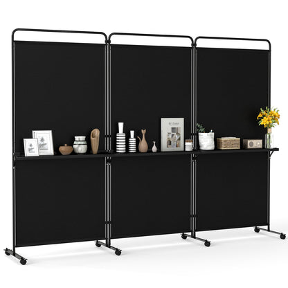 Room Divider With Shelves 6 ft Privacy Screen