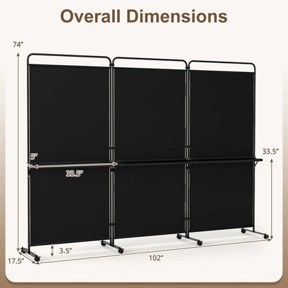 Room Divider With Shelves 6 ft Privacy Screen