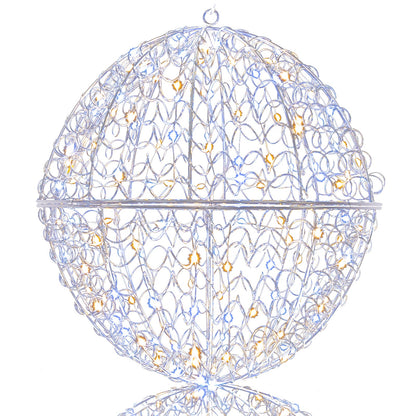 3-pack large metal sphere lighted Christmas balls with 435 LEDs, hanging decor on Tampa Home & Garden Store