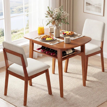 Three-Piece Dining Table Set with Chairs