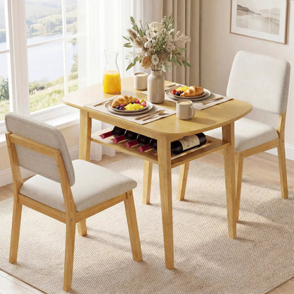 Three-Piece Dining Table Set with Chairs