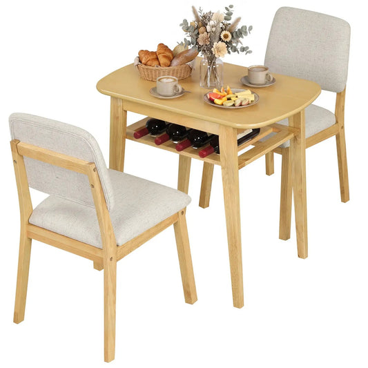 Three-Piece Dining Table Set with Chairs