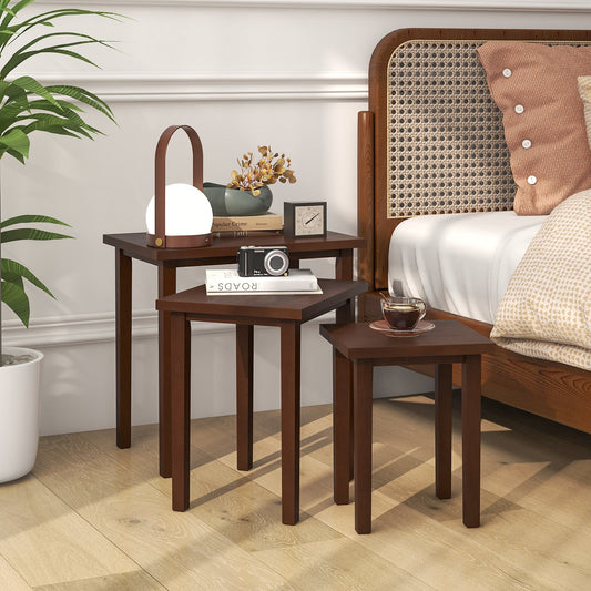 3-Piece Farmhouse Rectangle Side Table Set for Living Room - Tampa Home & Garden Store