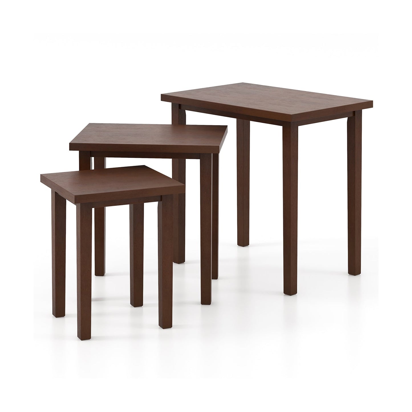 3-Piece Farmhouse Rectangle Side Table Set for Living Room