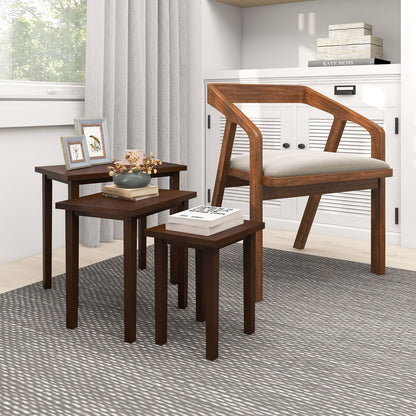 3-Piece Farmhouse Rectangle Side Table Set for Living Room