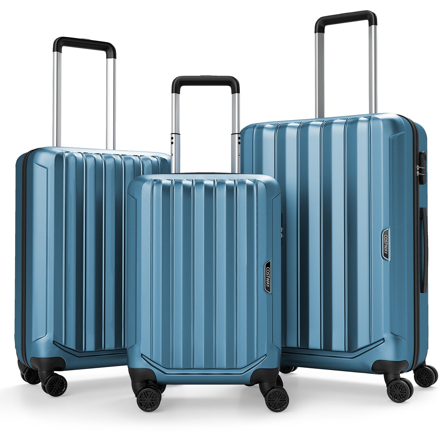 GemGear blue 3-piece hardside luggage set 20/24/28in with 3-digital lock on Tampa Home & Garden Store