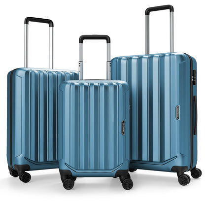 GemGear blue 3-piece hardside luggage set 20/24/28in with 3-digital lock on Tampa Home & Garden Store