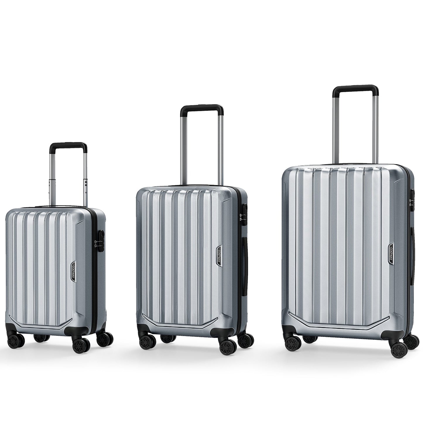 GemGear 3-piece hardside luggage set (20/24/28in) with 3-digit lock and spinner wheels on Tampa Home & Garden Store