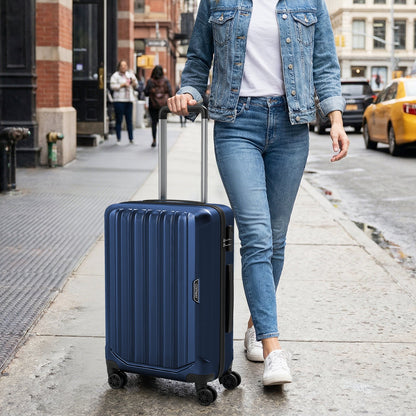 GemGear 3-Piece Hardside Luggage Set blue 20/24/28in with 3-Digital Lock on Tampa Home & Garden Store