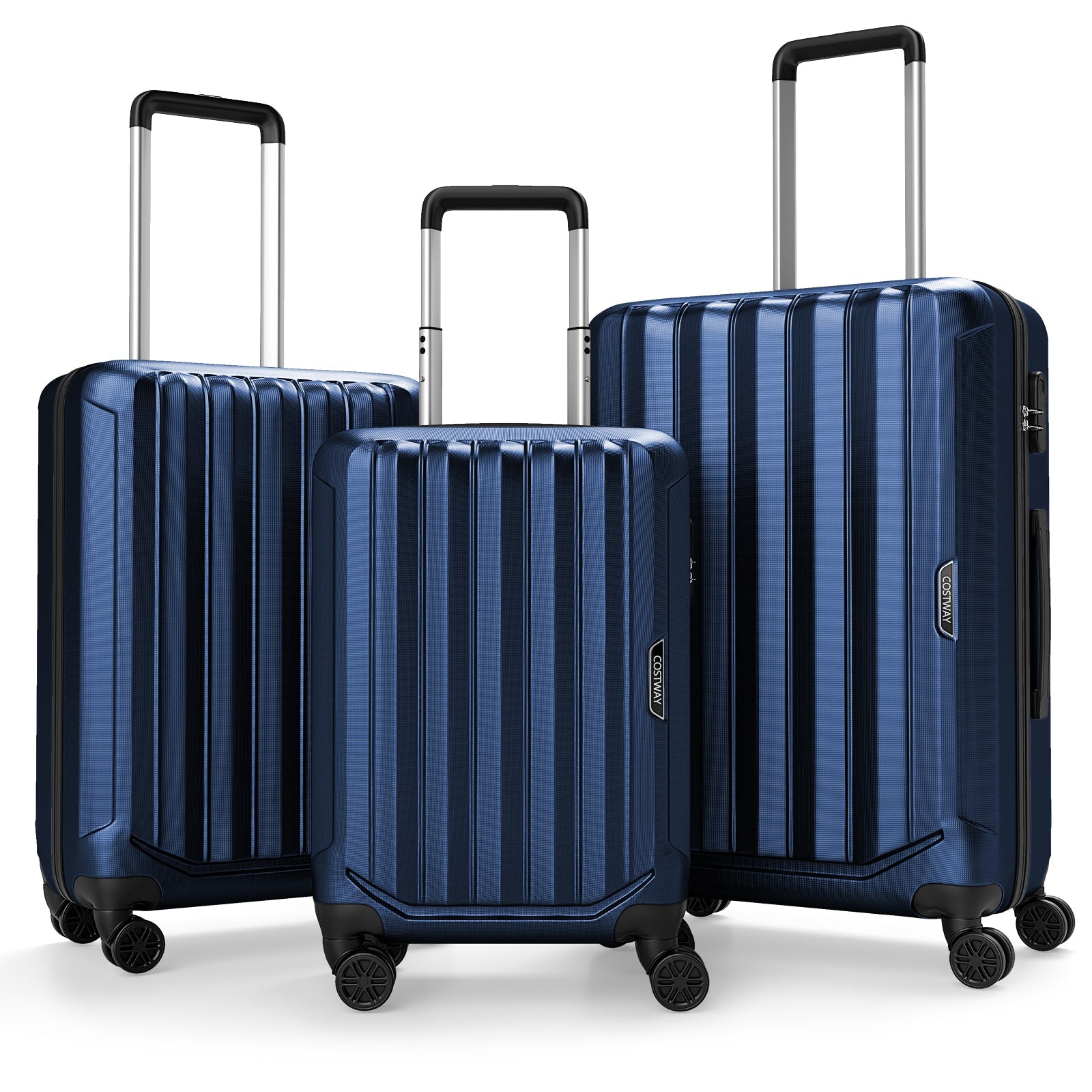 GemGear 3-piece blue hardside luggage (20/24/28) with 3-Digital Lock and spinner wheels on Tampa Home & Garden Store