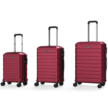 3-piece red hardside luggage set with 8-spinner wheels by Costway on Tampa Home & Garden Store