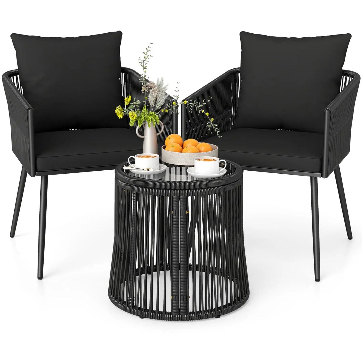 3-Piece Outdoor Furniture Set with Cushions