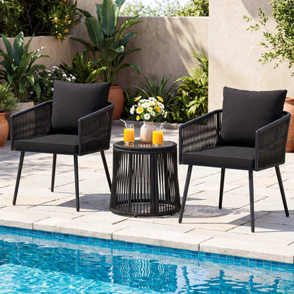 3-Piece Outdoor Furniture Set with Cushions