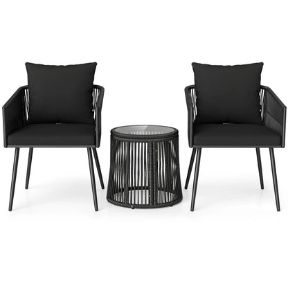 3-Piece Outdoor Furniture Set with Cushions
