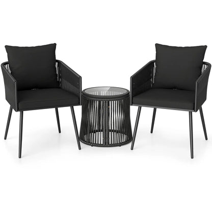 3-Piece Outdoor Furniture Set with Cushions