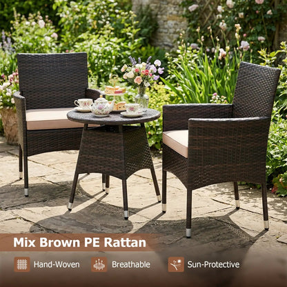 3 Piece Patio Furniture Set Bistro For Porch